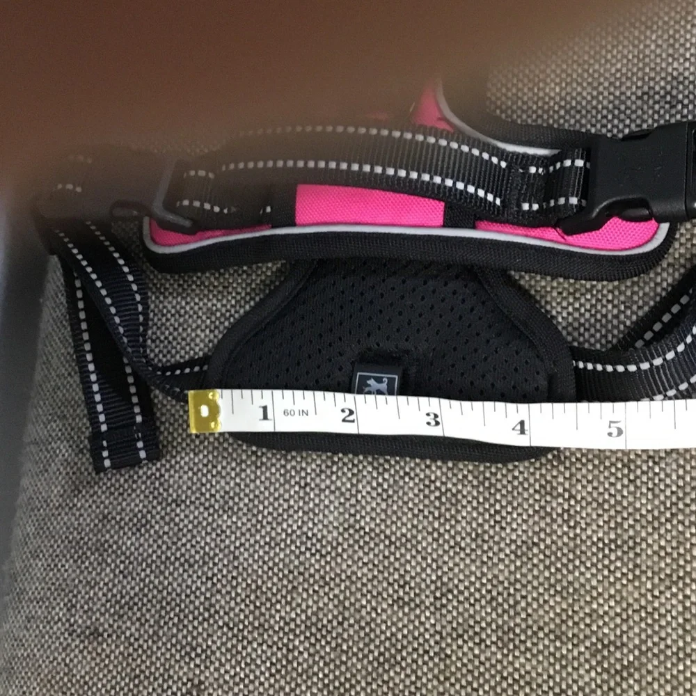 Pink & Black Reflective Dog Harness